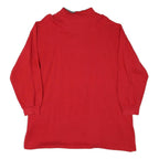 POWER Womens Red Pullover XL Sweatshirt Cotton Blend Heart Graphic