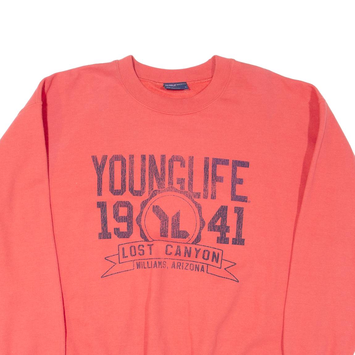 MV SPORTS Young Life Lost Canyon Mens Sweatshirt Pink USA L
