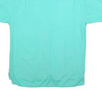 POMME Mens Blue Polyester Blend Shirt M Casual Short Sleeve Button Shirt