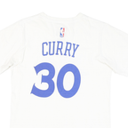 ADIDAS Mens White Golden State Warriors Curry 30 Graphic T-Shirt S Short Sleeve