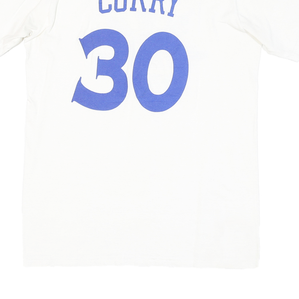 ADIDAS Mens White Golden State Warriors Curry 30 Graphic T-Shirt S Short Sleeve