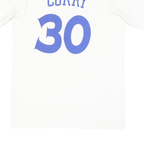 ADIDAS Mens White Golden State Warriors Curry 30 Graphic T-Shirt S Short Sleeve