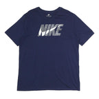 NIKE Mens Blue XL Graphic T-Shirt Short Sleeve Crew Neck Cotton Casual Tee