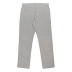 TOMMY HILFIGER Mens Cotton Blend Grey Regular Straight Trousers W32 L30 Casual