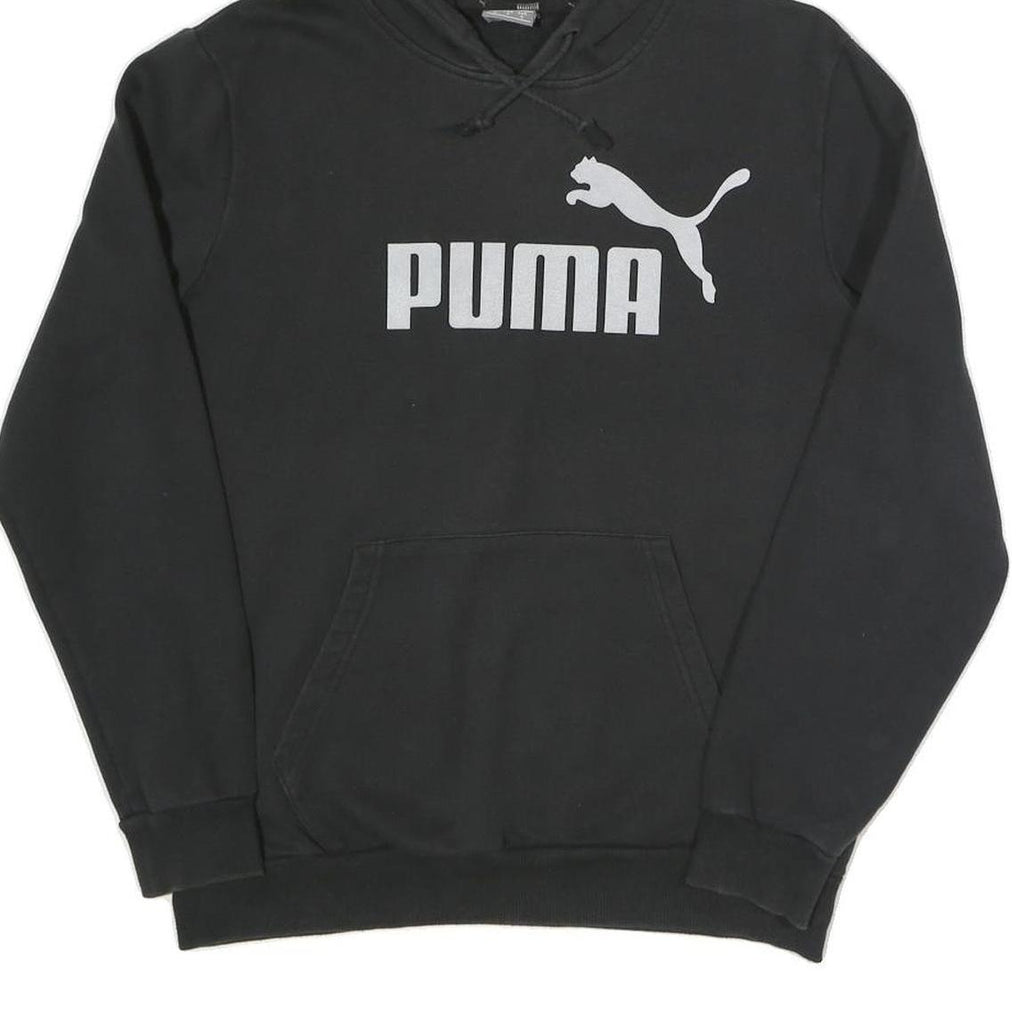 PUMA Womens Black Hoodie S Cotton Blend Pullover Casual Sports Sweatshirt