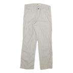 CARHARTT Mens Cotton Blend Beige Relaxed Straight Trousers W32 L30 Workwear Zip