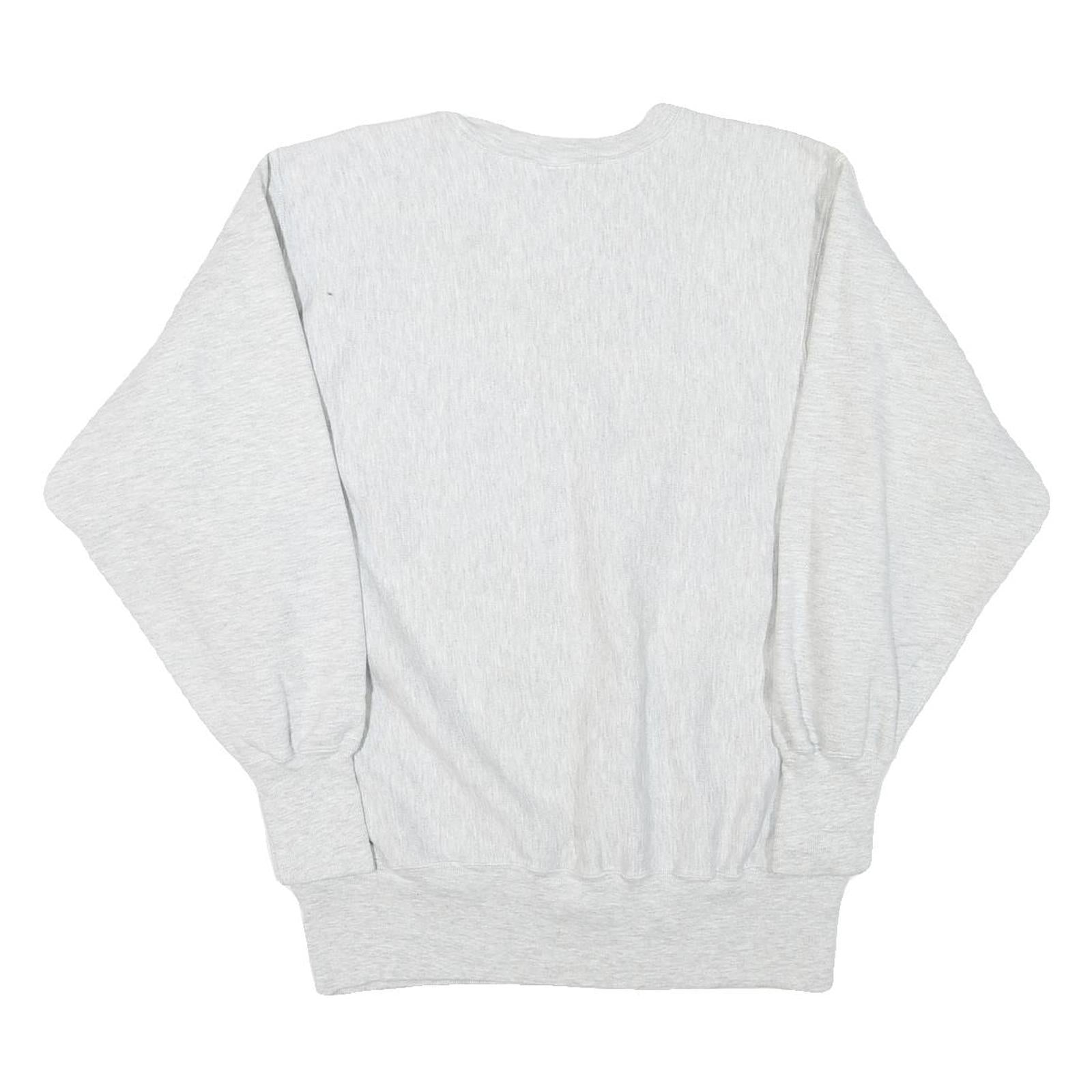 CHAMPION Mens Grey Crew Neck XL Cotton Blend Pullover Sweatshirt Casual