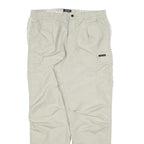 BIG PACK Mens Beige Polyester Blend Regular Fit Cargo Trousers W34 L32 Zip