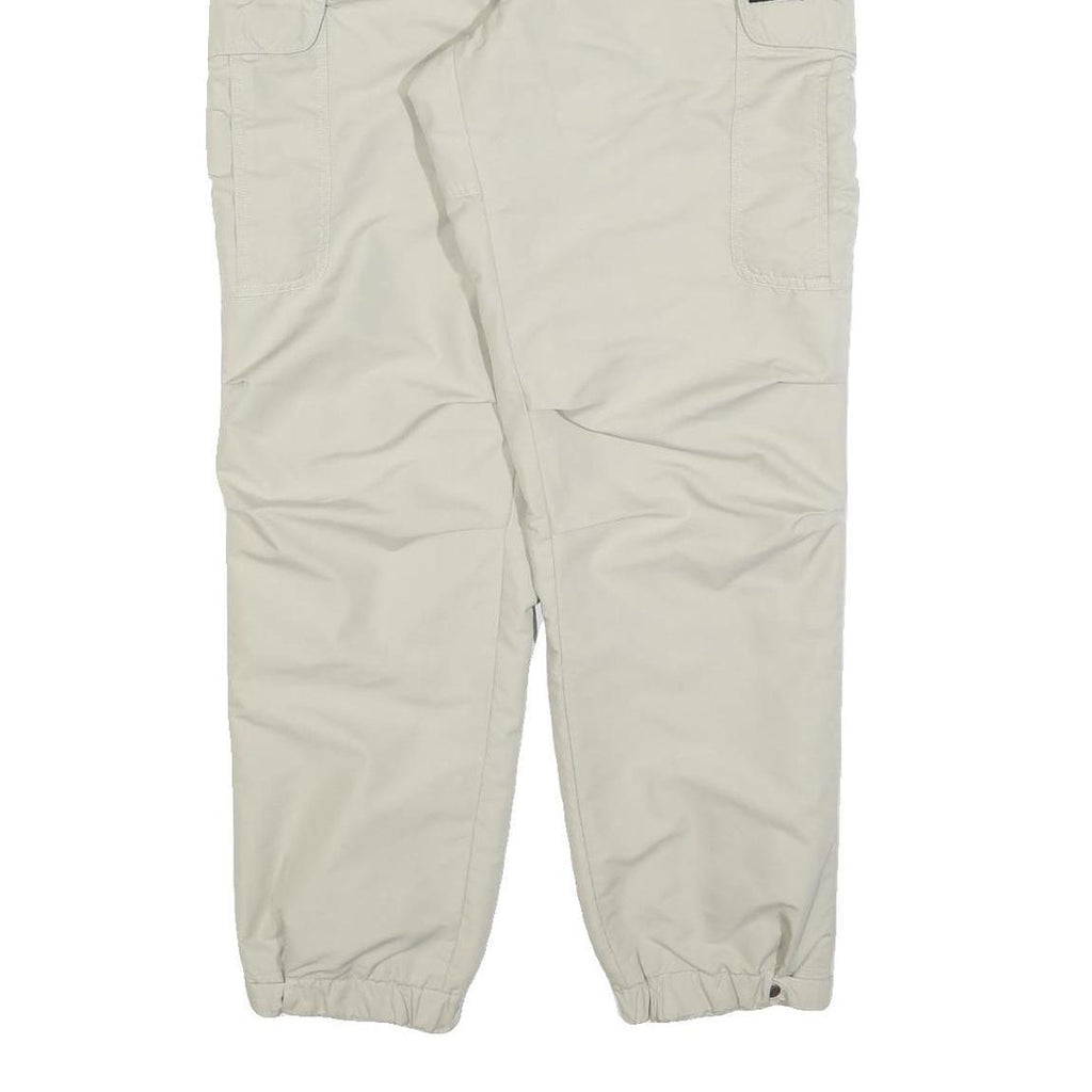 BIG PACK Mens Beige Polyester Blend Regular Fit Cargo Trousers W34 L32 Zip