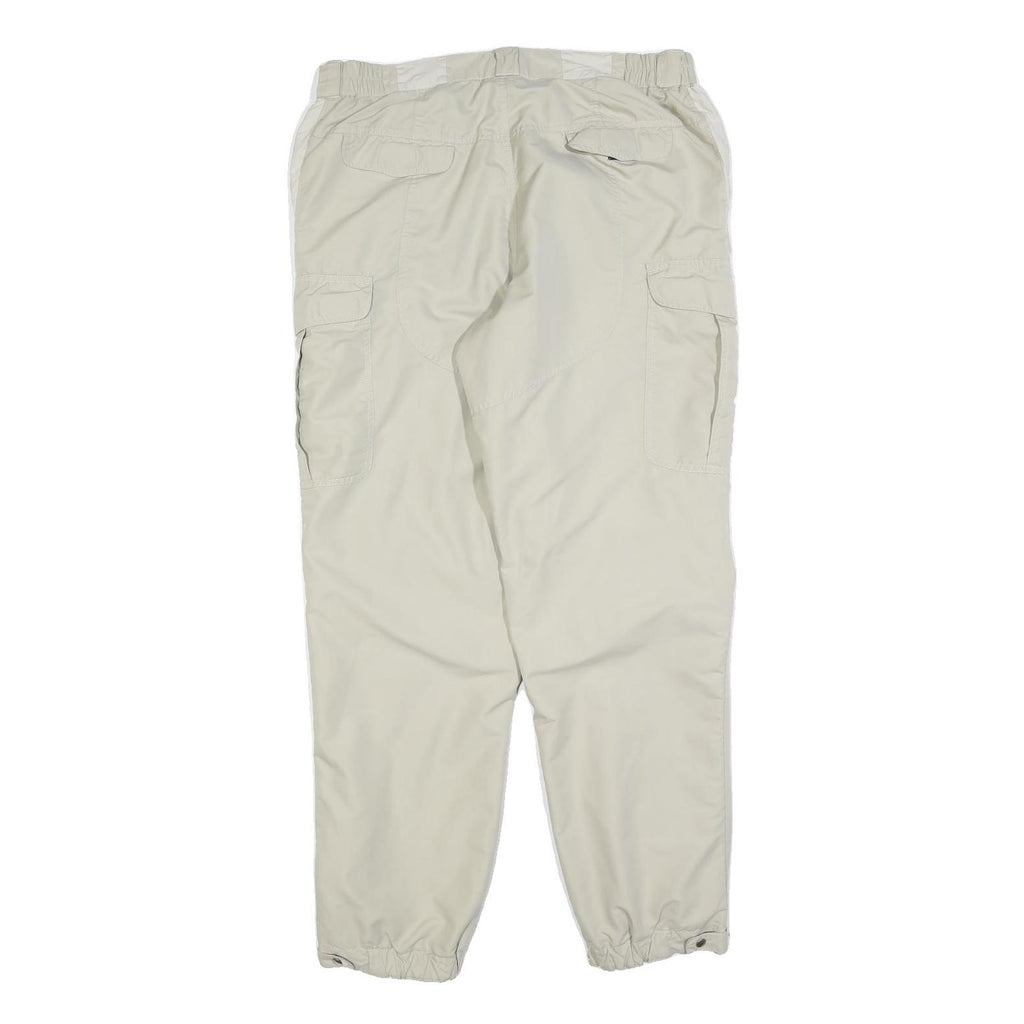 BIG PACK Mens Beige Polyester Blend Regular Fit Cargo Trousers W34 L32 Zip