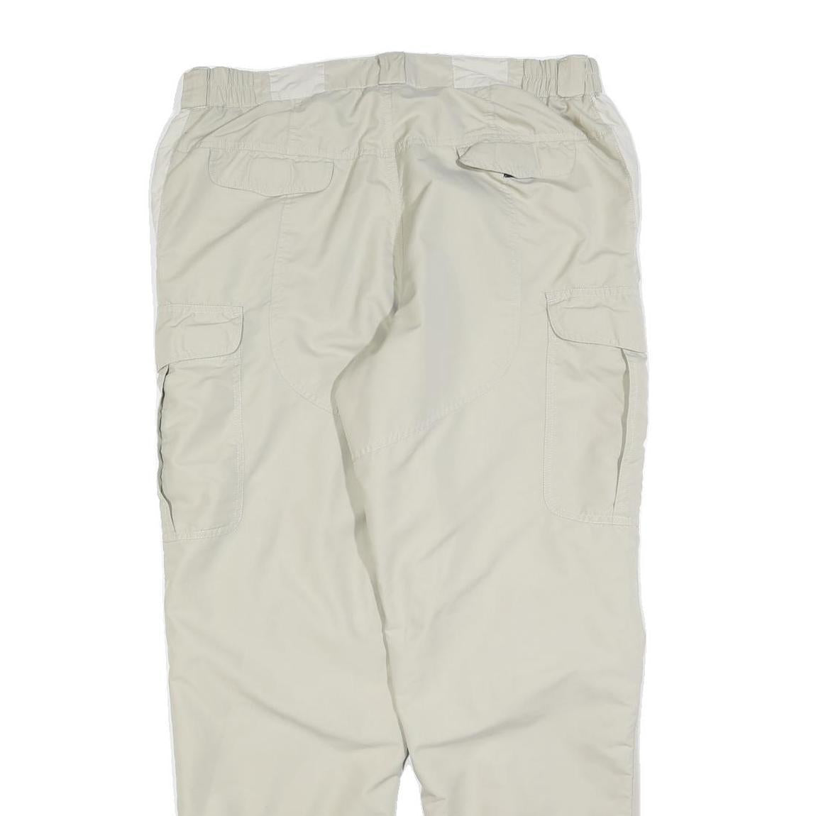 BIG PACK Mens Beige Polyester Blend Regular Fit Cargo Trousers W34 L32 Zip