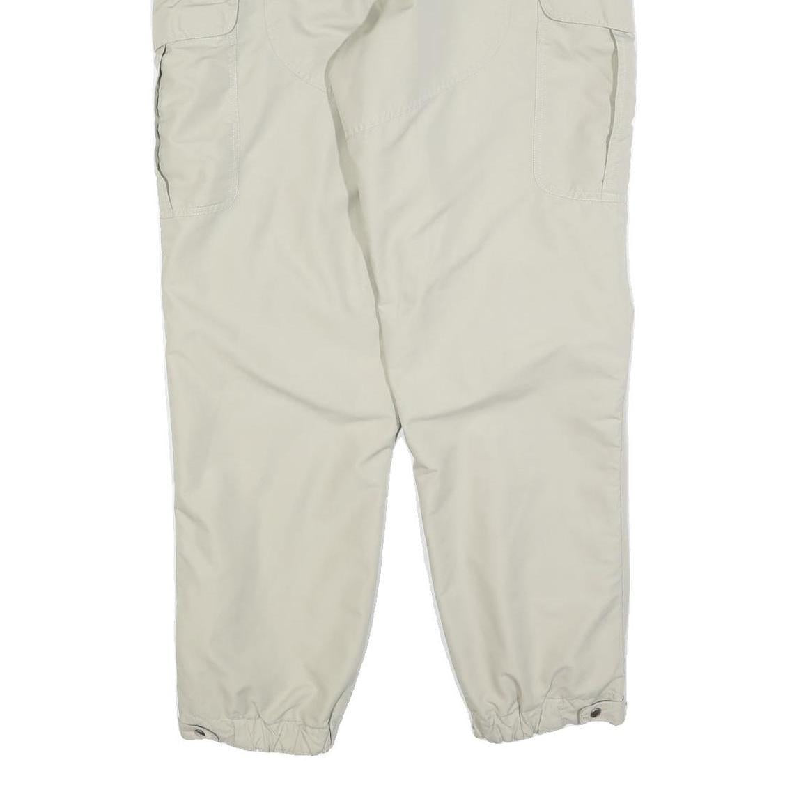 BIG PACK Mens Beige Polyester Blend Regular Fit Cargo Trousers W34 L32 Zip