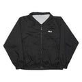 FILA Mens Black Zip Jacket M Polyamide Plain Lightweight Sportswear