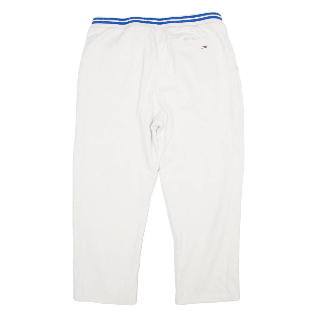 TOMMY JEANS Mens Sweatpants Cream Straight L W34 L25