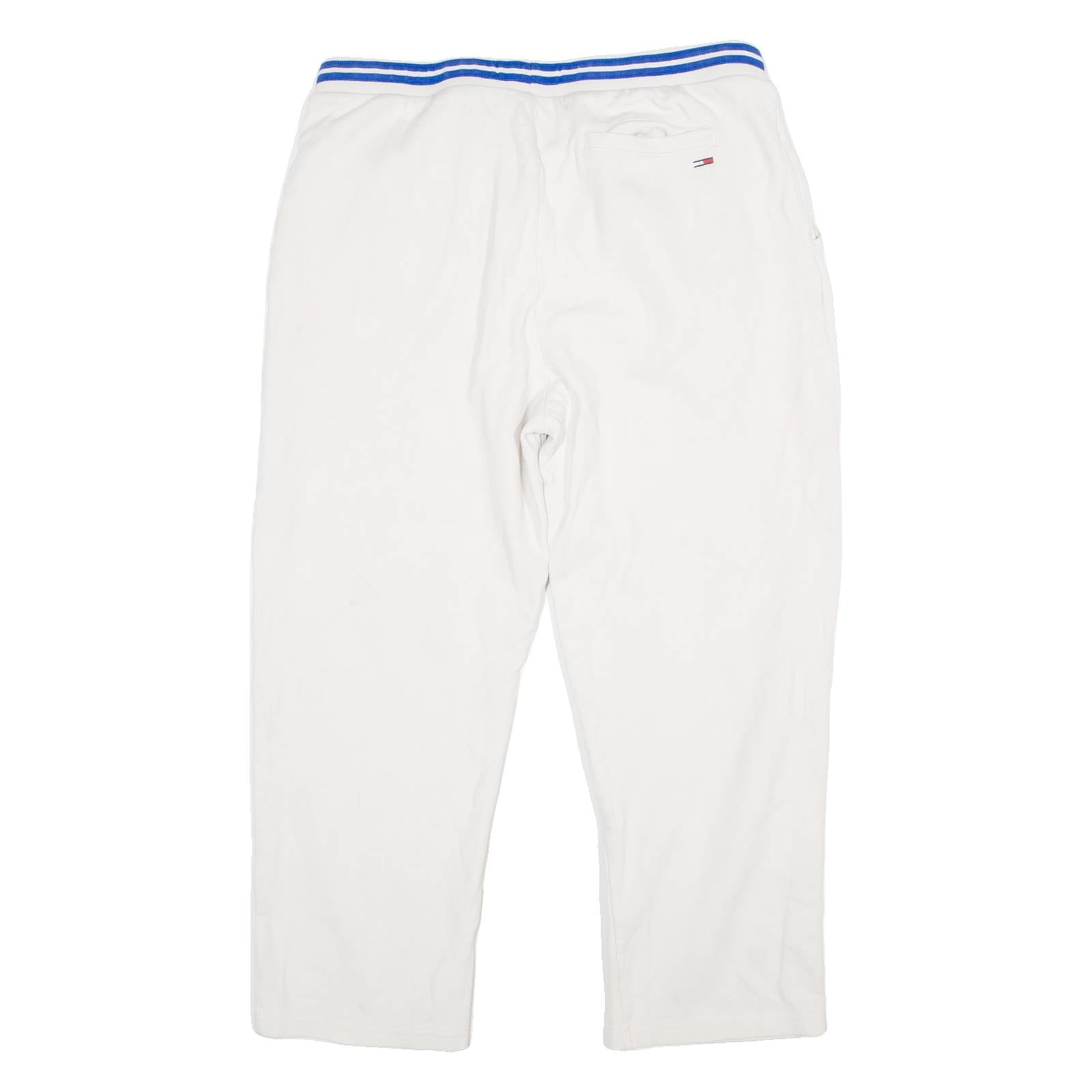 TOMMY JEANS Mens Sweatpants Cream Straight L W34 L25