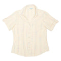 VIKALS Womens Shirt Beige Striped XL