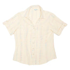 VIKALS Womens Shirt Beige Striped XL