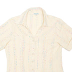 VIKALS Womens Shirt Beige Striped XL