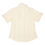 VIKALS Womens Shirt Beige Striped XL