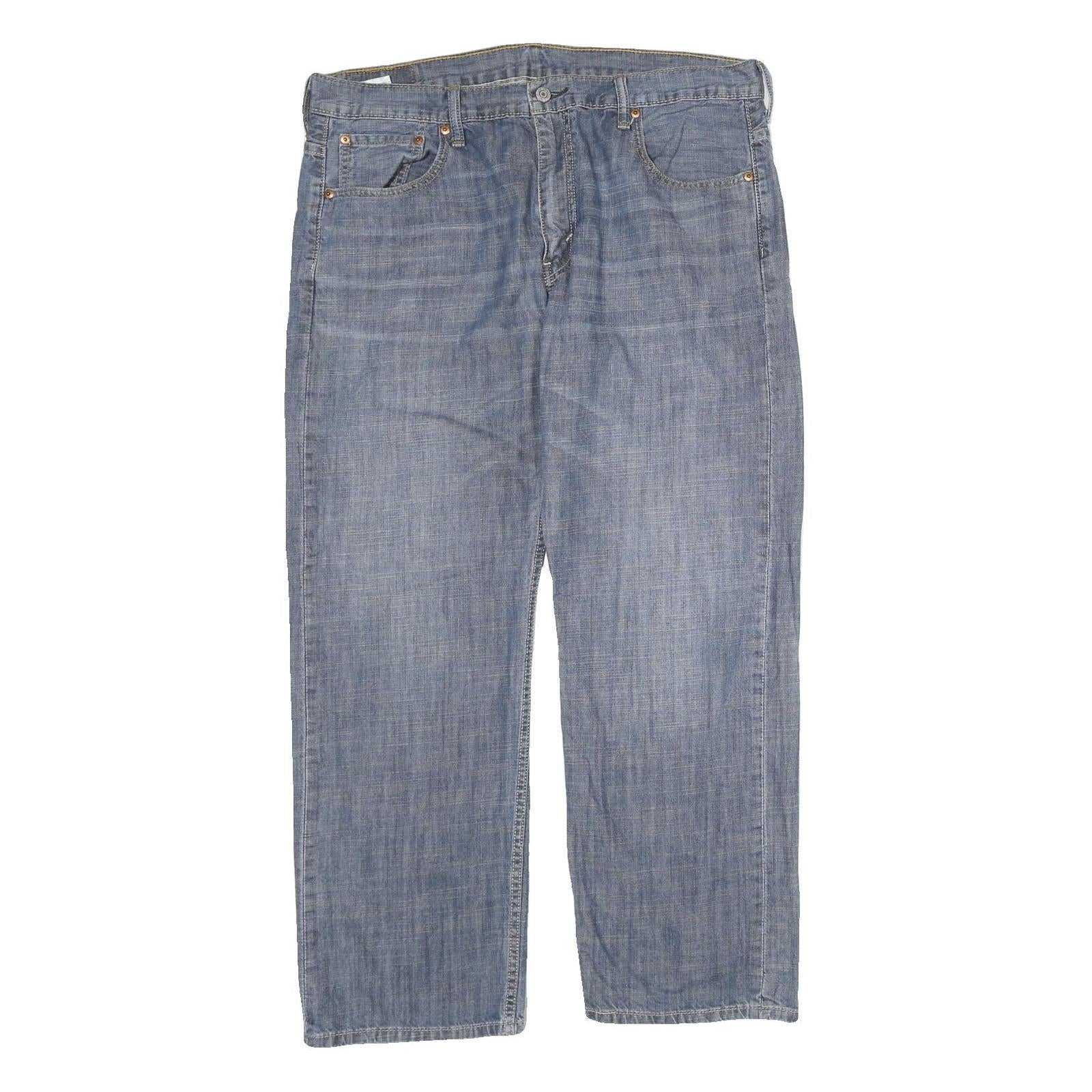 LEVI'S Mens Regular Fit Blue Denim Jeans W36 L32 Classic Cotton Zip Pockets