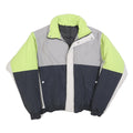 RECLAIMED VINTAGE Mens Lime Green & Grey Colourblock Jacket M Polyester Blend