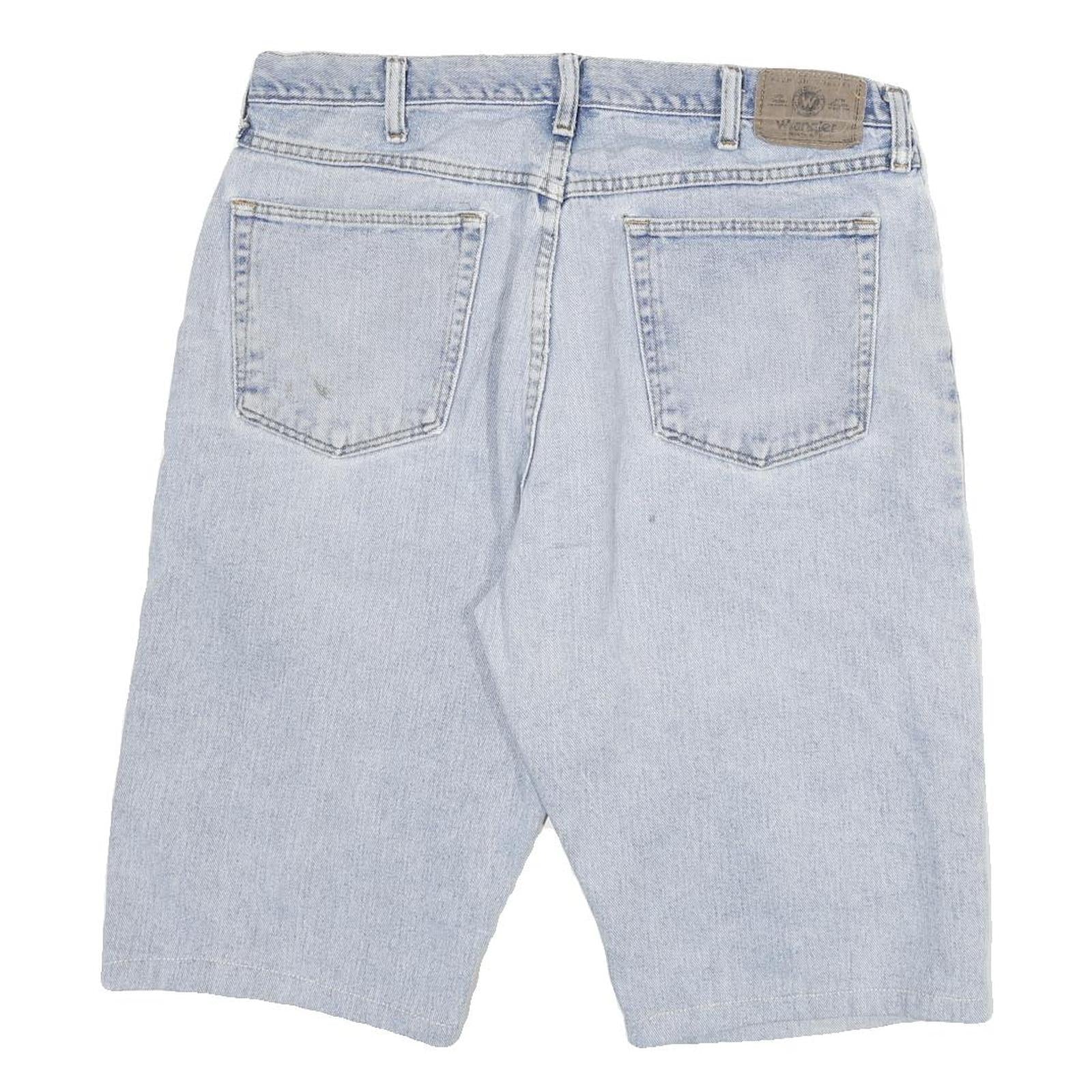 WRANGLER Mens Denim Blue Casual Shorts 2XL W34 Cotton Blend Summer Wear