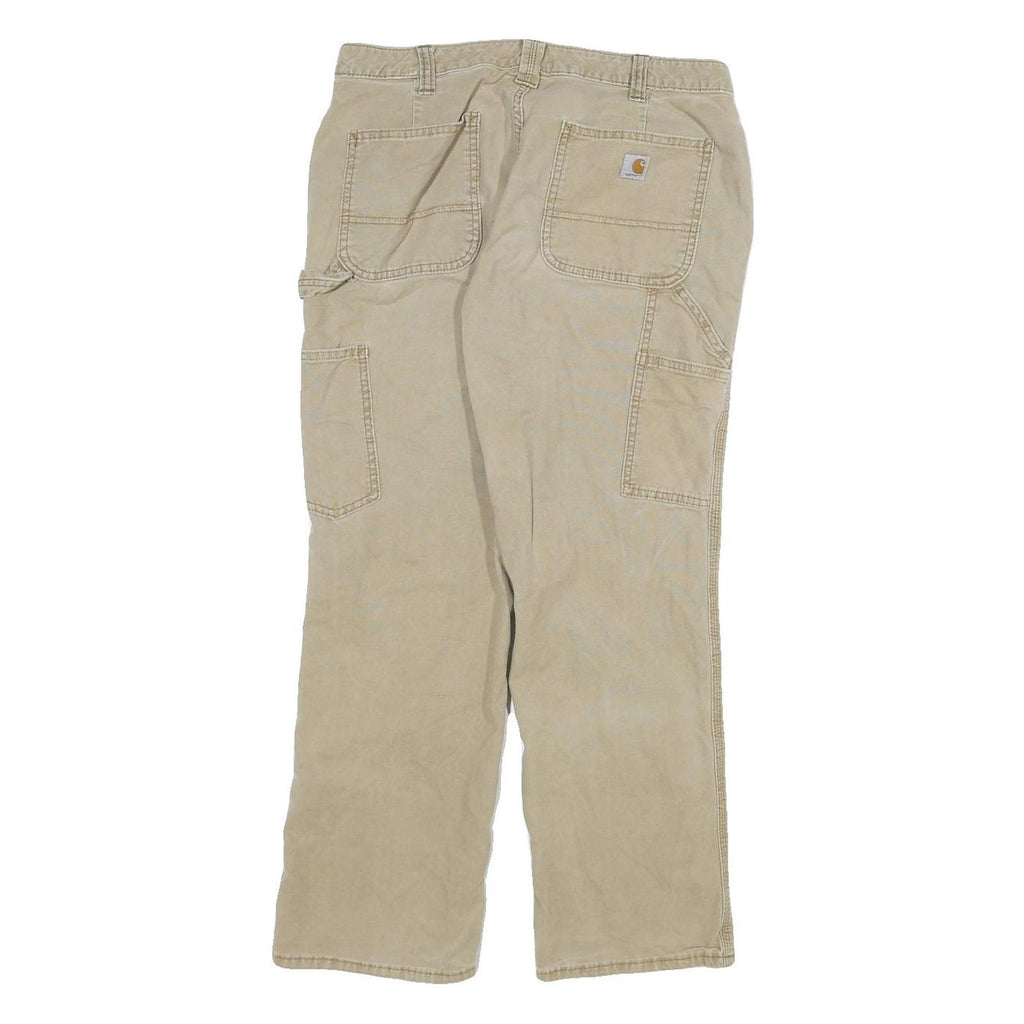 CARHARTT Womens Cotton Blend Beige Regular Fit Straight Trousers W30 L27