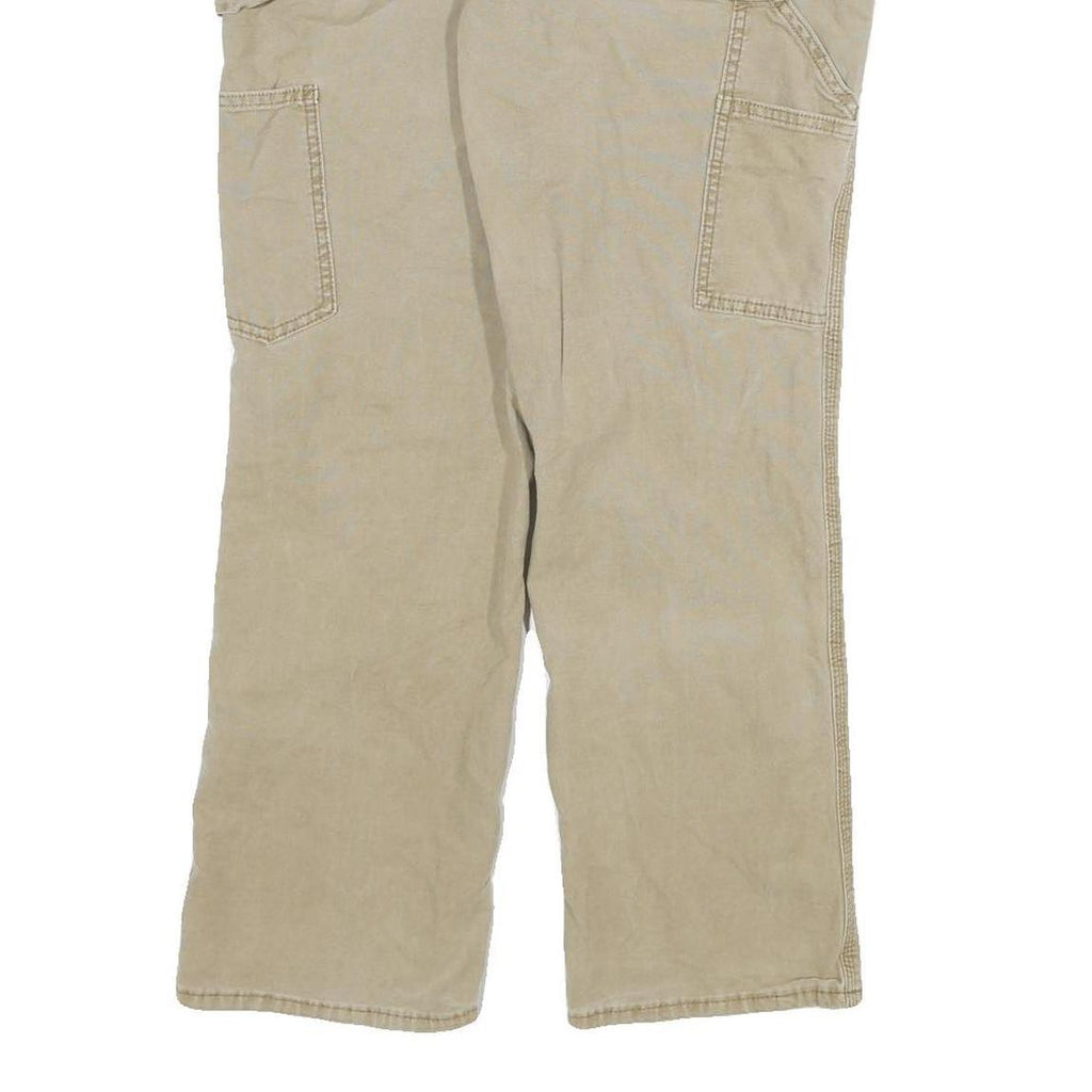 CARHARTT Womens Cotton Blend Beige Regular Fit Straight Trousers W30 L27