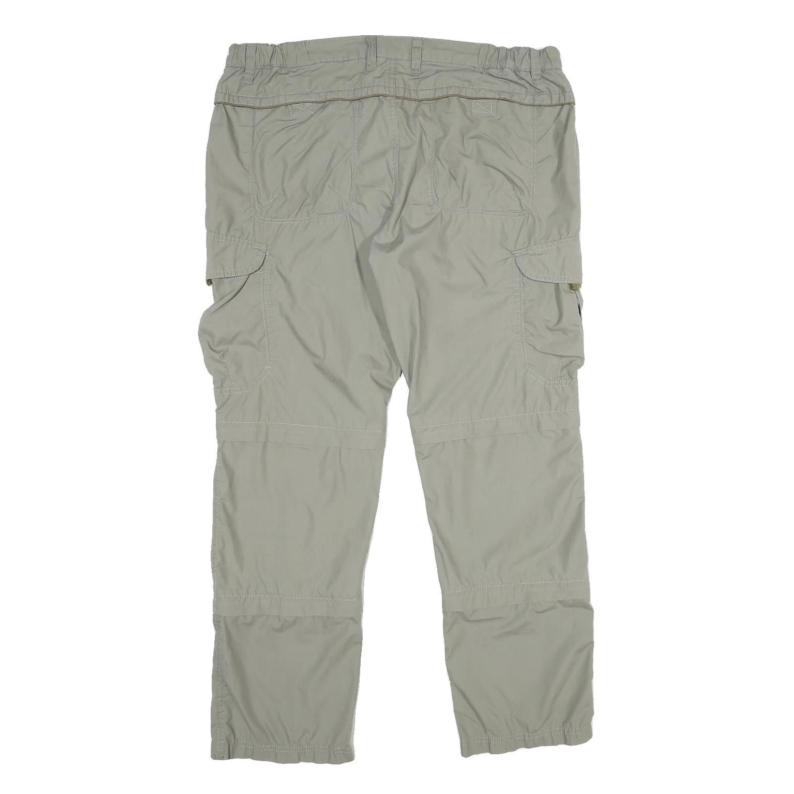 CHARLES VOGELE Mens Beige Relaxed Cargo Trousers W38 L31 Zip Pockets Casual