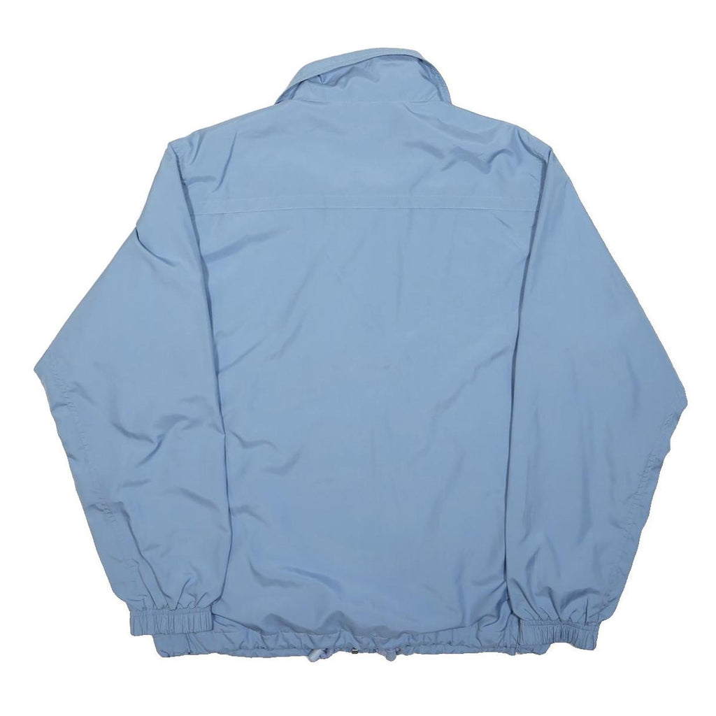 ELLESSE Womens Blue Bomber Jacket UK 12 Polyester Plain Lightweight Zip