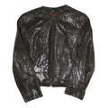 SERGIO MIMRANI Womens Black Zip Jacket S Polyester Blend Plain Stylish Evening