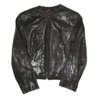 SERGIO MIMRANI Womens Black Zip Jacket S Polyester Blend Plain Stylish Evening