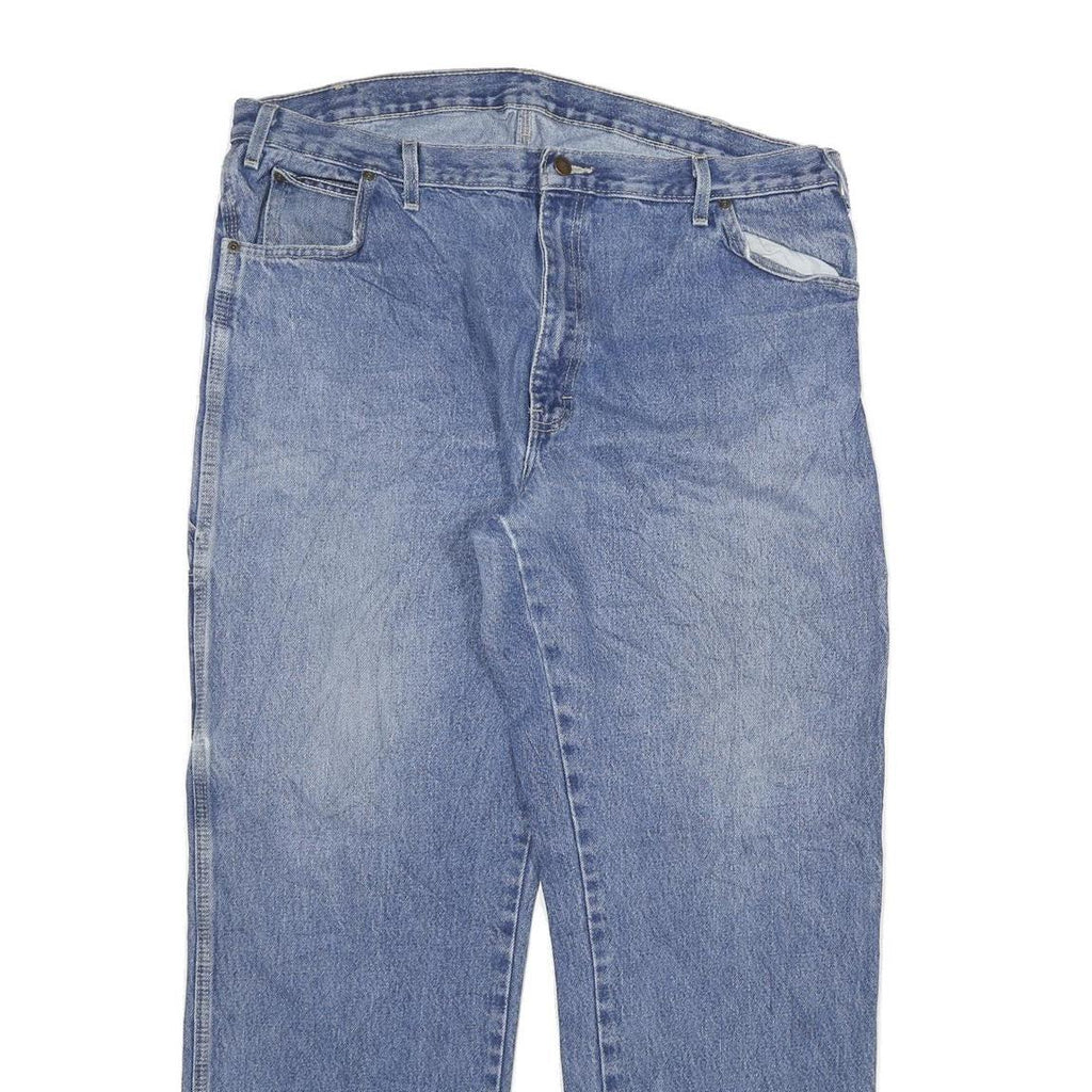 DICKIES Mens Regular Fit Blue Denim Jeans W40 L32 Workwear Cotton Blend Zip