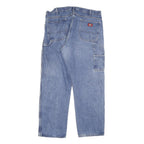 DICKIES Mens Regular Fit Blue Denim Jeans W40 L32 Workwear Cotton Blend Zip