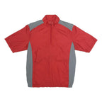 ADIDAS Mens Red & Grey Outdoor Jacket M Polyester Zip Track Casual Sportswear
