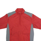ADIDAS Mens Red & Grey Outdoor Jacket M Polyester Zip Track Casual Sportswear