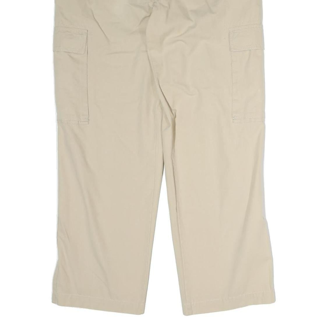 CAMEL ACTIVE Mens Cotton Blend Beige Regular Fit Straight Leg Trousers W32 L28