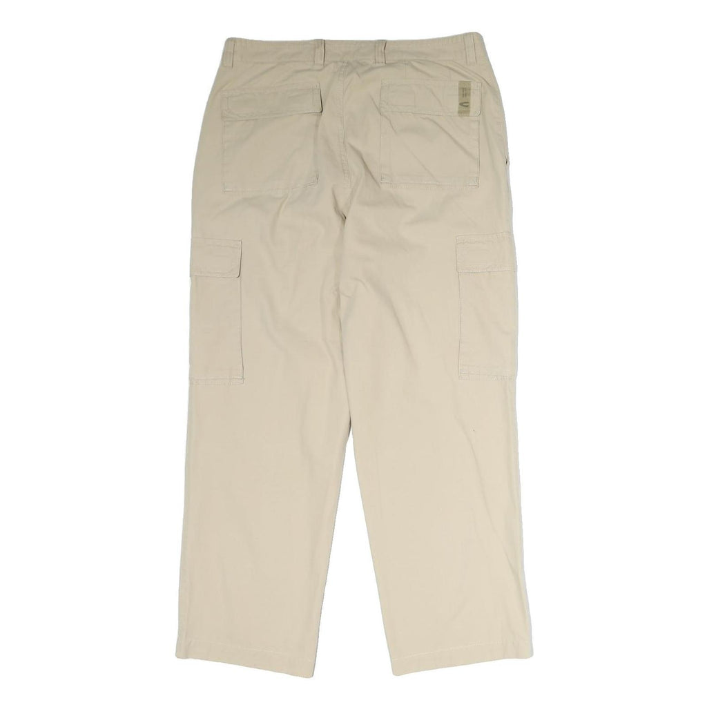 CAMEL ACTIVE Mens Cotton Blend Beige Regular Fit Straight Leg Trousers W32 L28