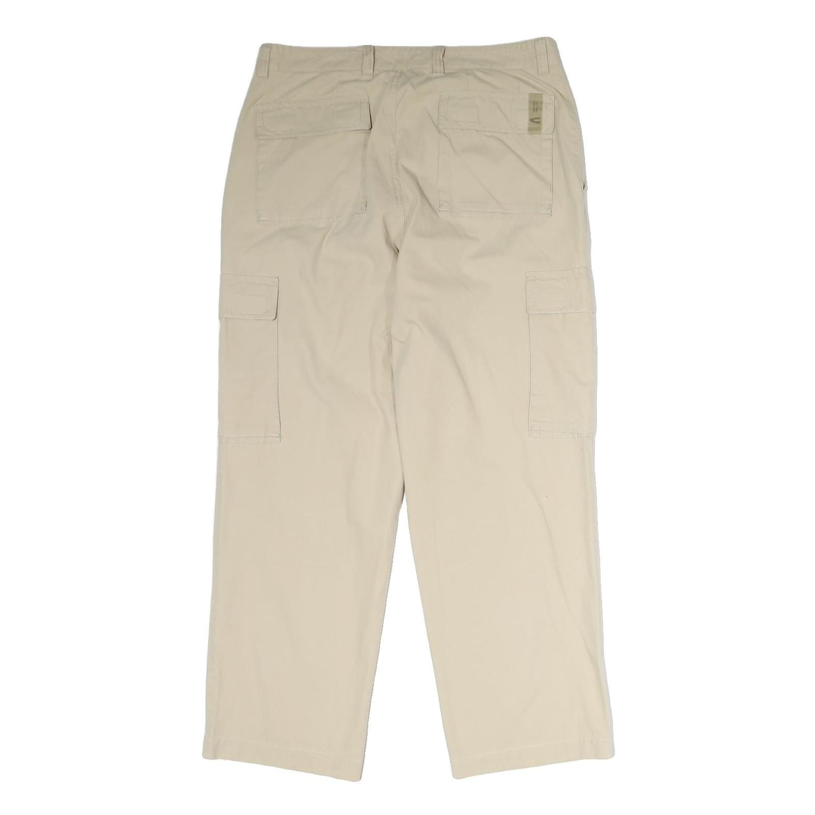 CAMEL ACTIVE Mens Cotton Blend Beige Regular Fit Straight Leg Trousers W32 L28