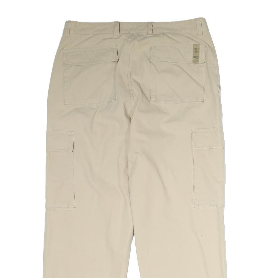 CAMEL ACTIVE Mens Cotton Blend Beige Regular Fit Straight Leg Trousers W32 L28