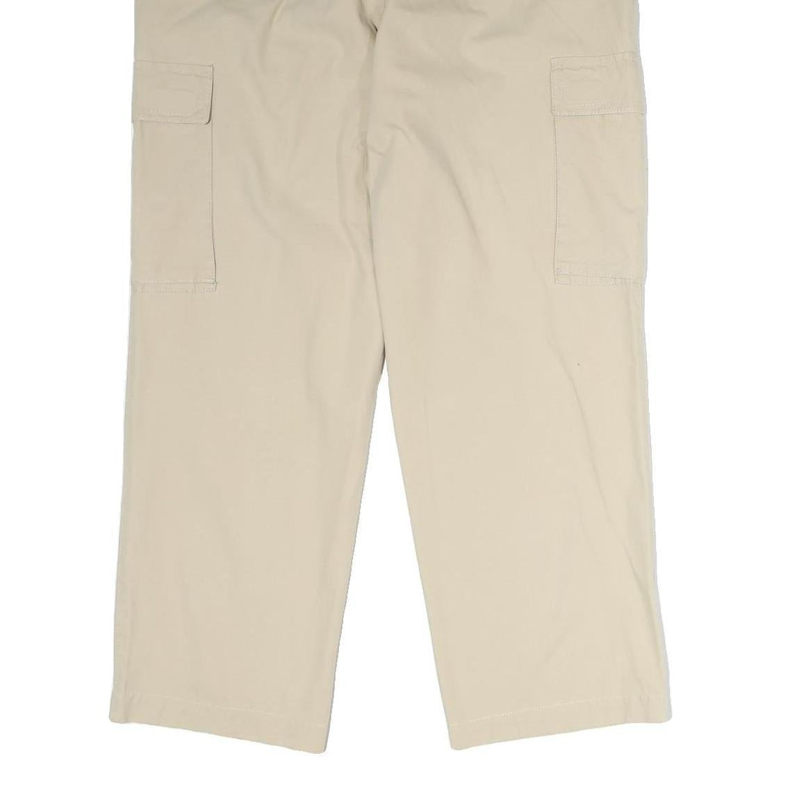 CAMEL ACTIVE Mens Cotton Blend Beige Regular Fit Straight Leg Trousers W32 L28