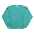 PLAYCREW Womens Teal Sweatshirt Crew Neck L Cotton Blend Pullover Casual