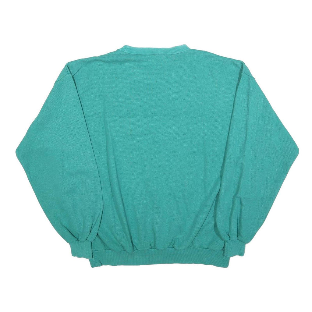 PLAYCREW Womens Teal Sweatshirt Crew Neck L Cotton Blend Pullover Casual