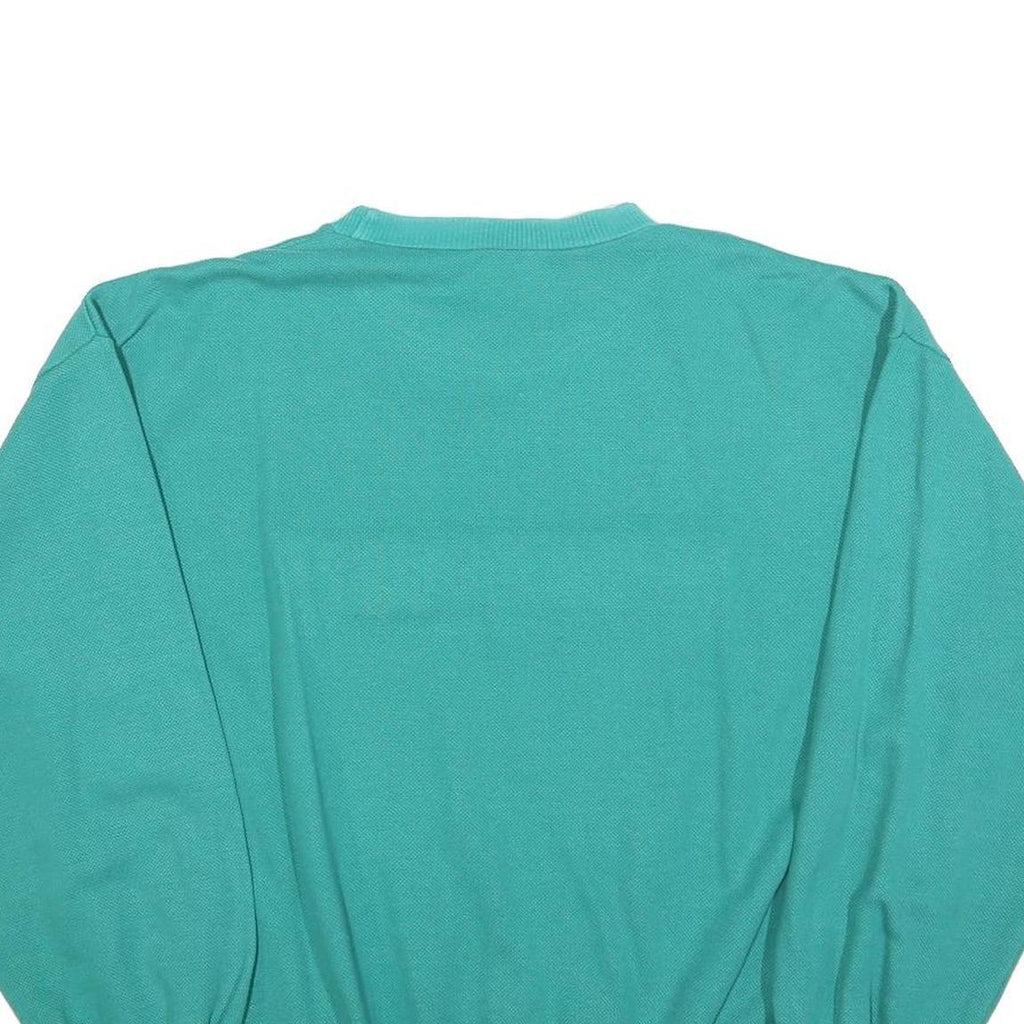 PLAYCREW Womens Teal Sweatshirt Crew Neck L Cotton Blend Pullover Casual