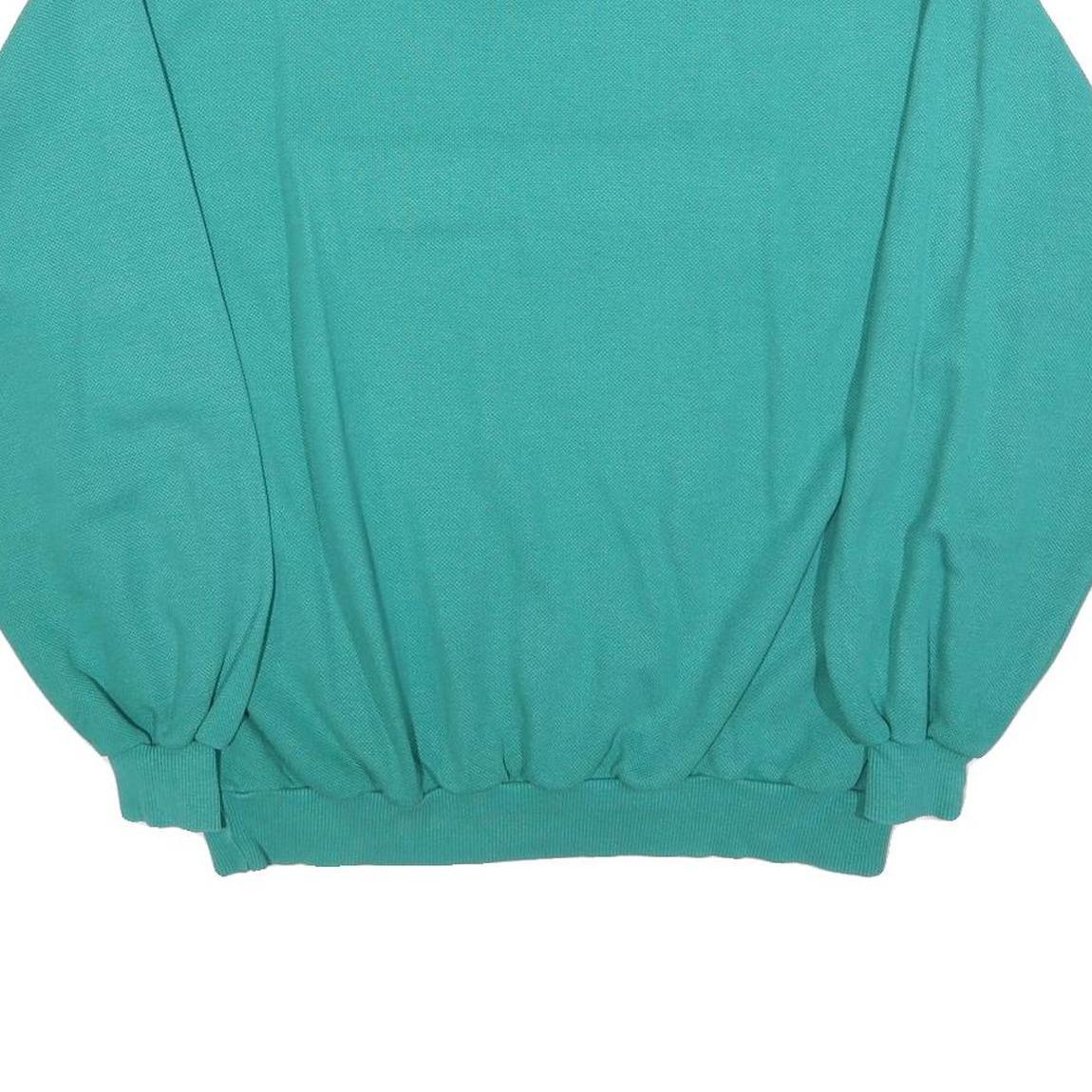 PLAYCREW Womens Teal Sweatshirt Crew Neck L Cotton Blend Pullover Casual