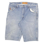 WRANGLER Mens Blue Denim Casual Shorts 2XL W36 Workwear Cotton Blend