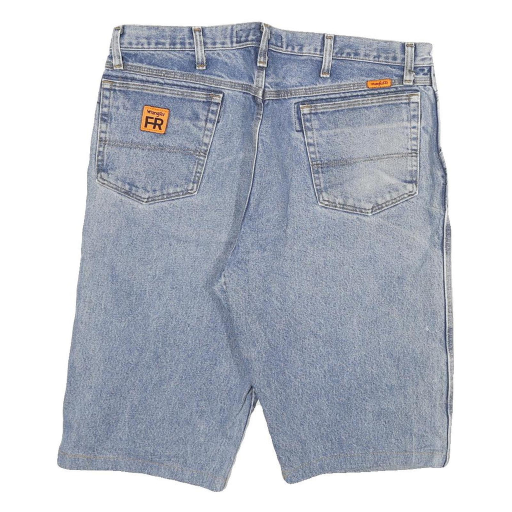 WRANGLER Mens Blue Denim Casual Shorts 2XL W36 Workwear Cotton Blend