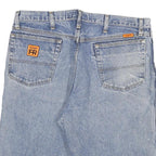 WRANGLER Mens Blue Denim Casual Shorts 2XL W36 Workwear Cotton Blend