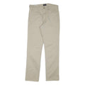 LEVI'S Mens Cotton Blend Beige Slim Straight Trousers W30 L30 Classic Closure