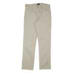 LEVI'S Mens Cotton Blend Beige Slim Straight Trousers W30 L30 Classic Closure